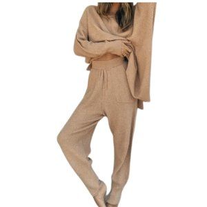 Free People C.O.Z.Y. PANT 1150 Cafe Cream Size L NWT